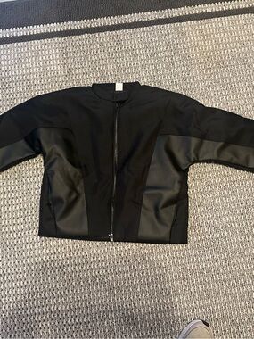 Yeezy Black Panel Zip-Front Bomber Jacket